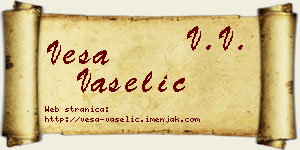Vesa Vaselić vizit kartica